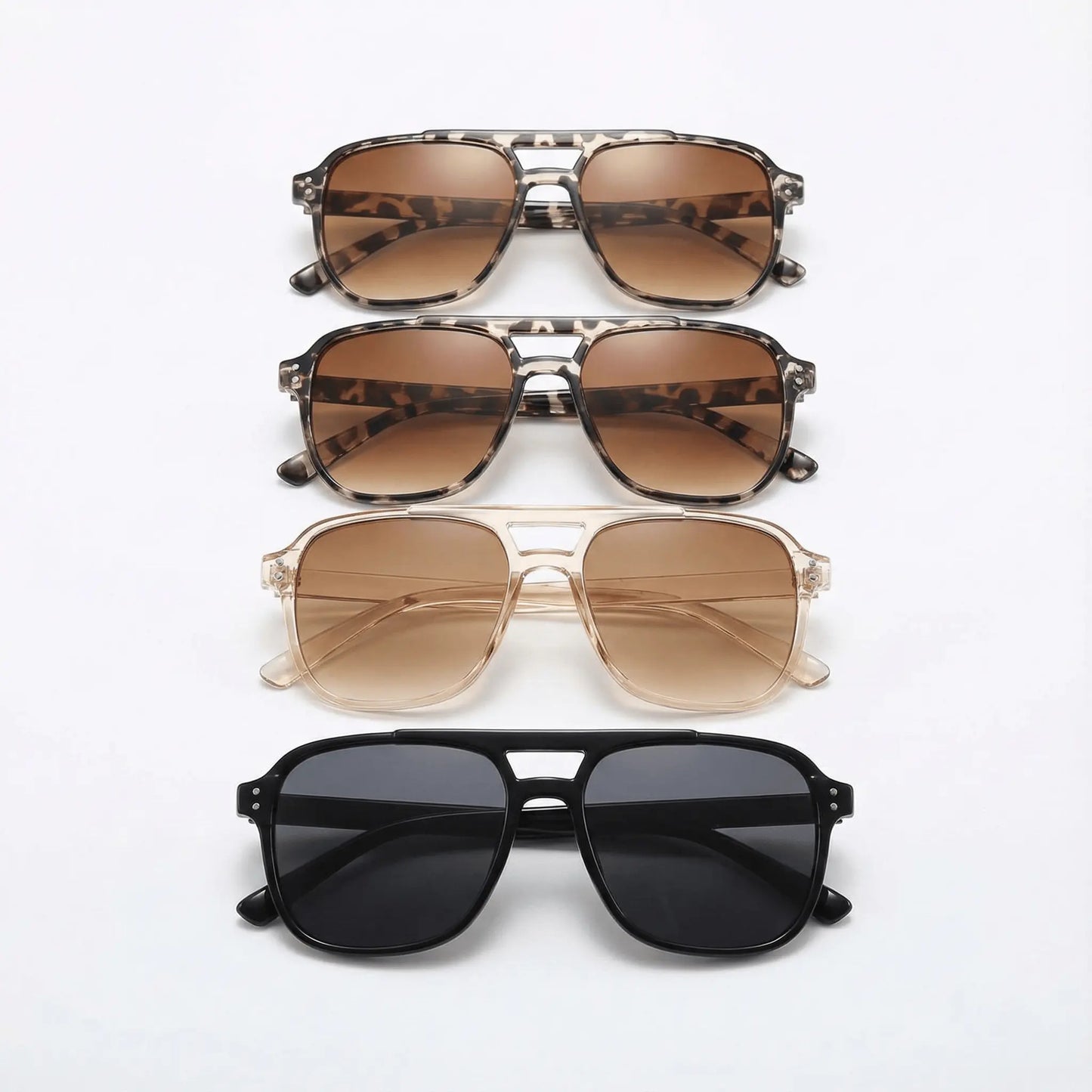 4-Pack Unisex Oversized Aviator Sunglasses