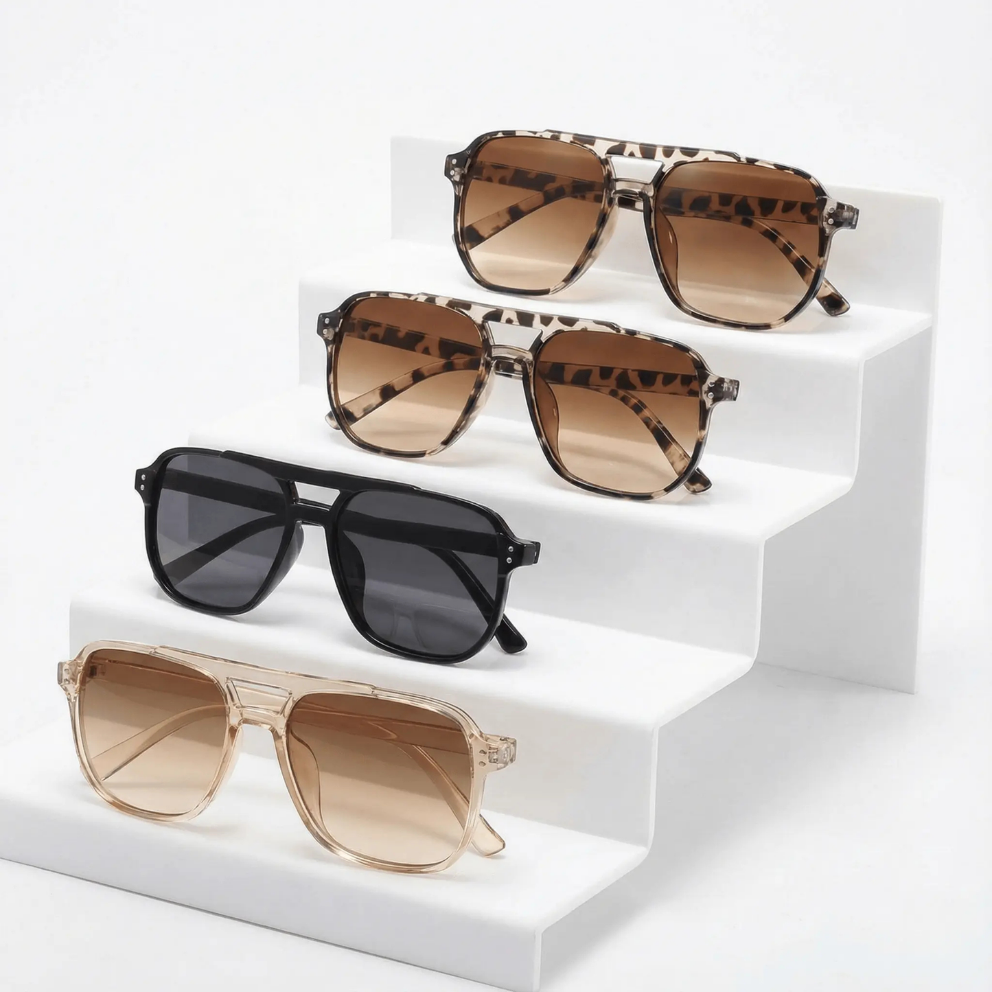 4-Pack Unisex Oversized Aviator Sunglasses